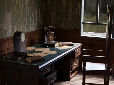 Abandoned House Low-poly 3D model