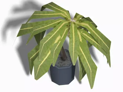 Street Plant - Lowpoly Mobile Ready Low-poly 3D model