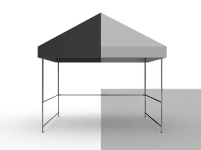 Event Tent 4x4 Low-poly 3D model