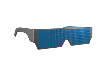 Future Technology Glasses v2 002 Low-poly 3D model