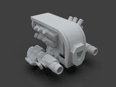 Sci-Fi Drone - 3 - Untextured 3D model