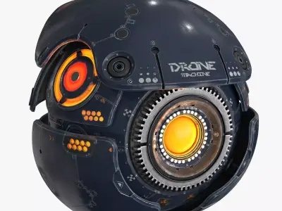 Sci Fi Drone Low-poly 3D model