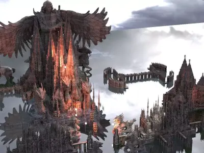 Vampire City Fortress Kit bash 1 3D model