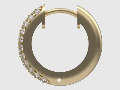 Radiant Hinged Hoop Earrings JDBCo 3D print model