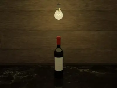 Wine bottle 3D model