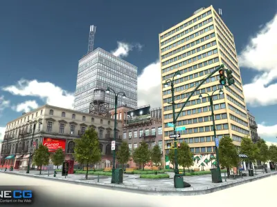 NYC Block 8 Unity Low-poly 3D model