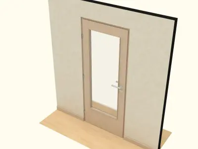 Wooden Door 3D model