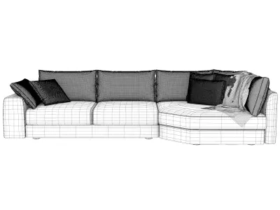 Modern corner sofa 3D model