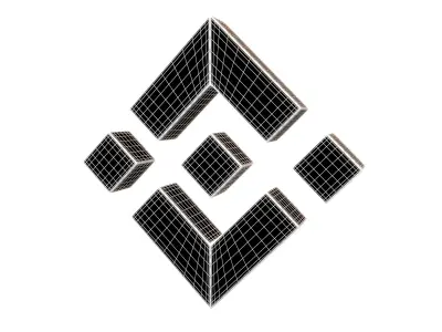 Binance Coin 003 Low-poly 3D model