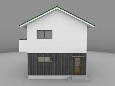 House model for background 06 Low-poly 3D model