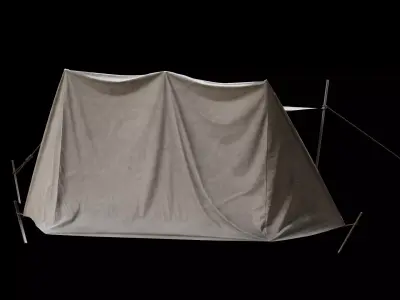 Medieval Tent 03 Low-poly 3D model