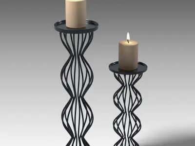 Modern Candlesticks 3D model