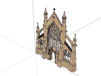 Architecture-Religion-God-Culture-Temple-0254 gothic structure 3D model
