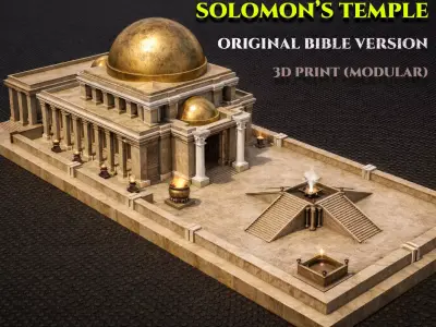 Solomons Temple 3D print Original Bible Version 3D print model