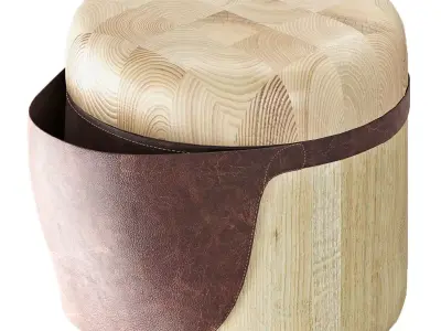 Oku Stool light 3D model
