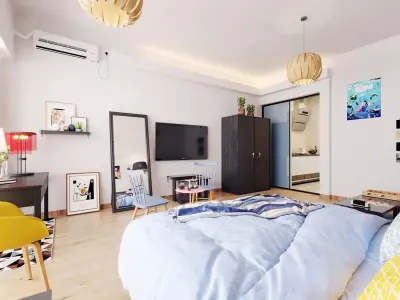 Hotel bedroom interior design 3D model