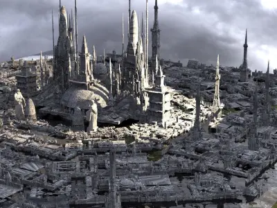 Star war like Advanced City kitabsh 3D model