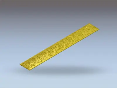 Long chip - Long die - Long border - Bangle die - Door border 3D print model