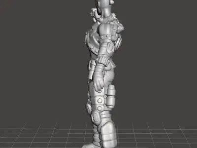 CYBERPUNK GANG MEMBER MINIATURE MODEL FOR SCIFI GAMES RPG 3D print model