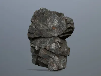 Stone rock Low-poly 3D model get