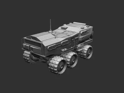 All-terrain vehicle for research 3D print model