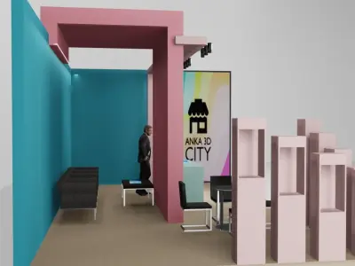 exhibition pastel 3D model