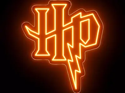 Harry Potter Neon Sign 3D model