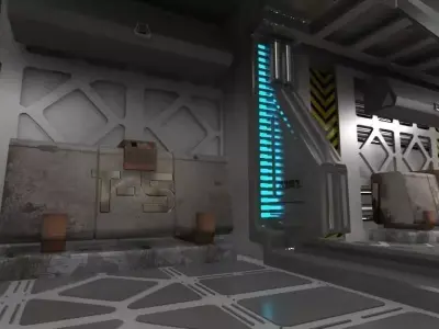 Spaceship indoor 3D model
