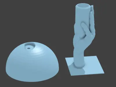 sculpture lamp holder 3D print model