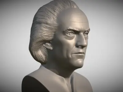 Dr Emmett Brown Back to the Future bust 3D printing 3D print model