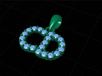 Pendant 3dm stl 3D print model baby rattle with beads 3D print model