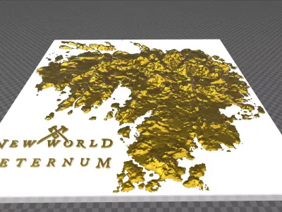New World Aeternum 3D Map 3D print model