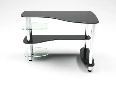 The Glass Office Table - 3ds Max Model 3D model