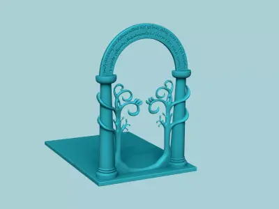 LOTR Door of Durin Bookholder - Book Holder STL 3D print model