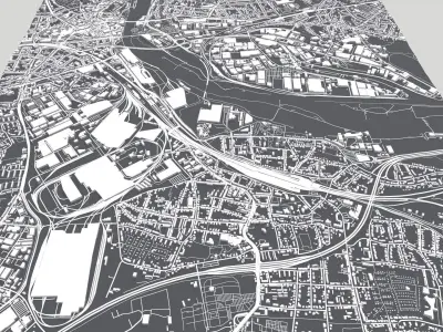 Cityscape Mulheim an der Ruhr Germany 3D model
