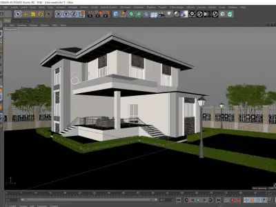 Modern Villa 3D model 24