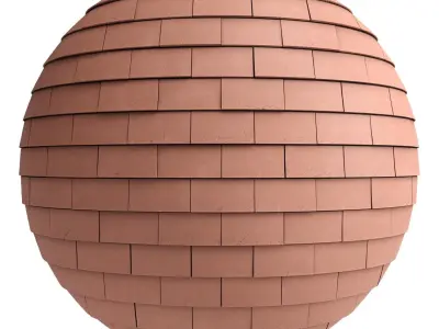 Roof Tile Materials 9- By 3 color Pbr By Sbsar 4k Texture