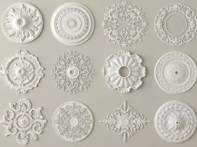 Plaster Ceiling Medallion 3D model