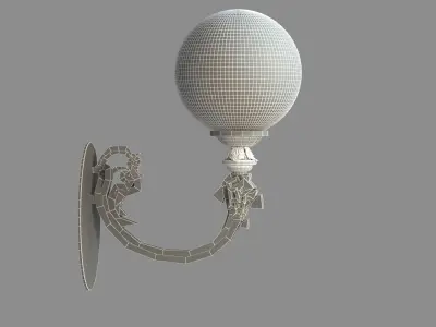 Classic Street Wall Lantern 1 3D model