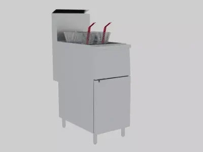 Steel Floor Fryer 3D model