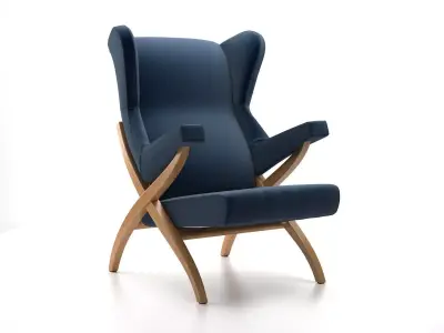 Fiorenza wing chair 3D model