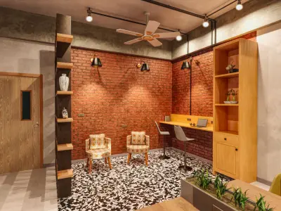 Industrial Rustic Workplace 3D model