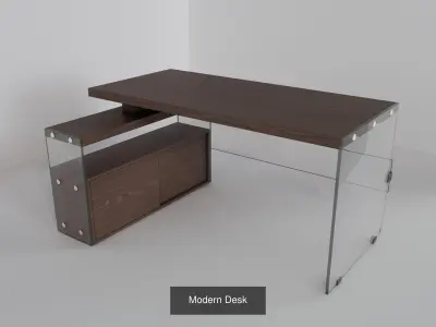 Modern Desk Collection 3D Model Pack