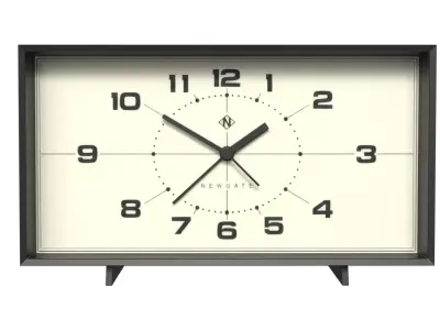 Newgate Wideboy Desk Clock Retro Mid-Century Alarm Clock Low-poly 3D model