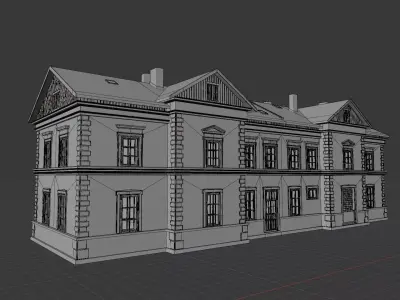 Charming czechoslovakia train station 3D print model