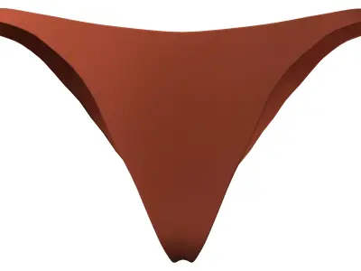 Red Bikini Bottom Low-poly 3D model