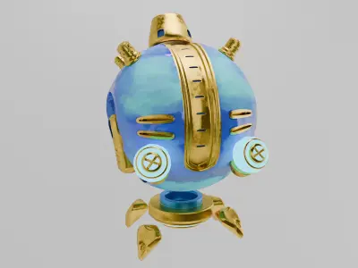 Animation Sci Fi Robot Game asset 3D model