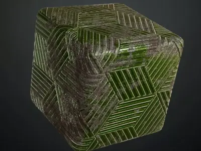 Dirt Green Metal Plate Rusted PBR Seamless Texture