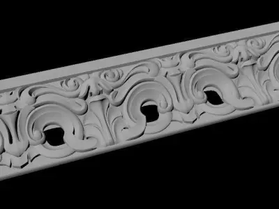 carved baguette  3D model get