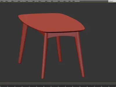 Oslo 180cm Oak Dining Table Low-poly 3D model